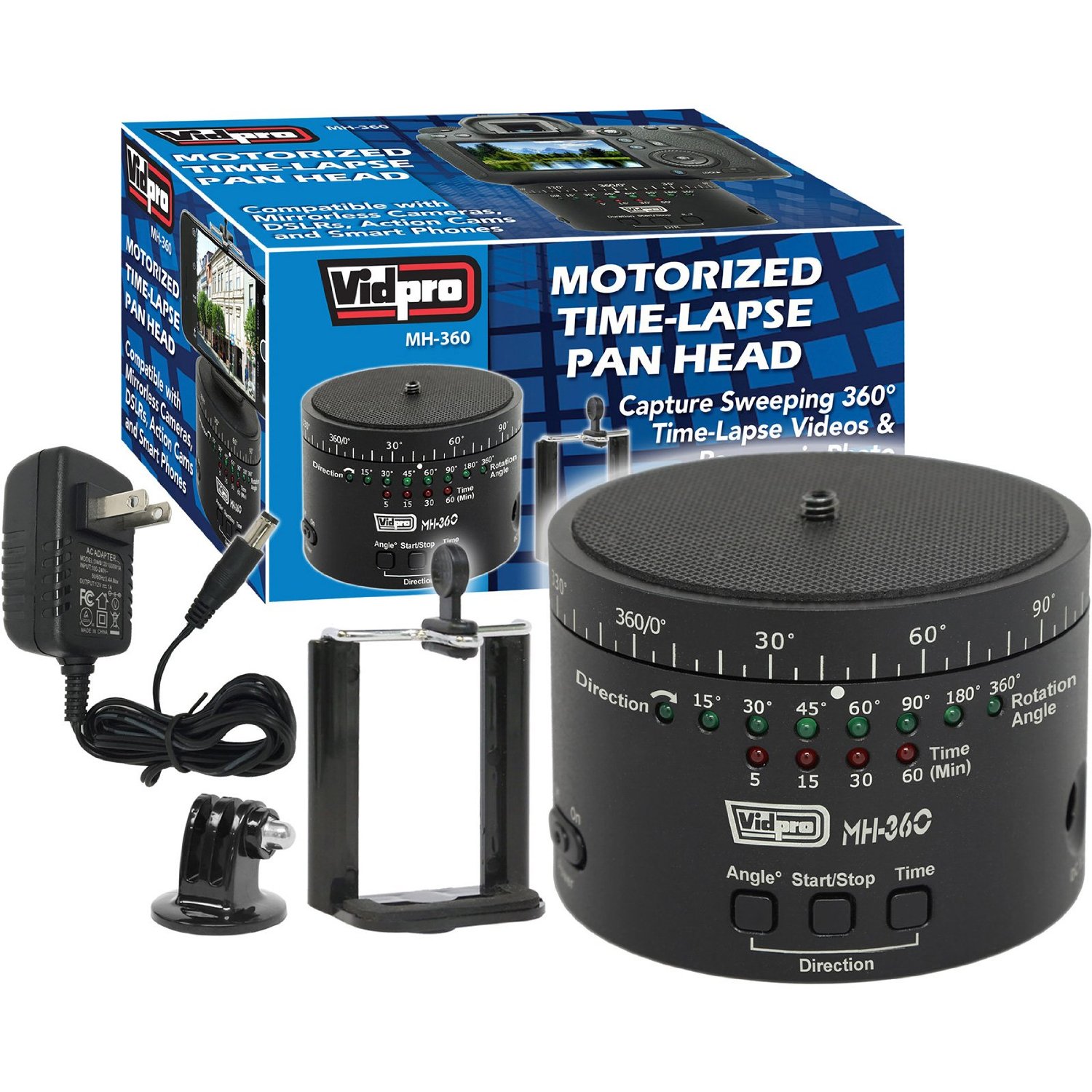 Vidpro MH-360 360-Degree Time Lapse Photography Pan Head with iP